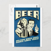 Bier hilft weißen Typ beim Tanzen Postkarte (Vorne/Hinten)
