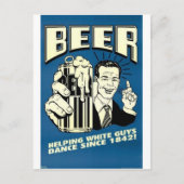 Bier hilft weißen Typ beim Tanzen Postkarte (Vorderseite)