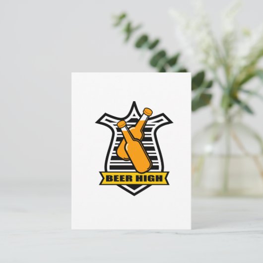 Bier hoch postkarte (Stehend Vorderseite)