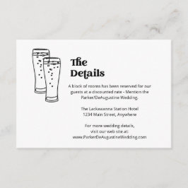 Bier-Hochzeitsinformationen - Umschließungskarte Begleitkarte