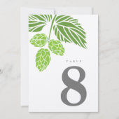 Bier Hopfen Rustikale Tischnummer (Vorderseite)