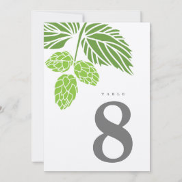 Bier Hopfen Rustikale Tischnummer