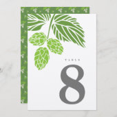 Bier Hopfen Rustikale Tischnummer (Vorne/Hinten)