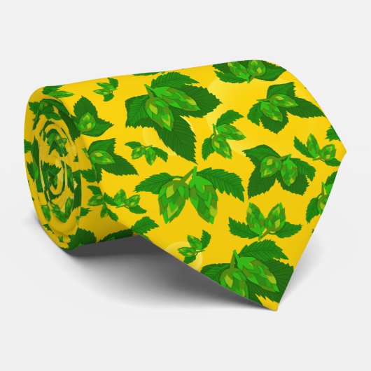 Bier Hops Brewer Pattern Brewery Krawatte (Gerollt)