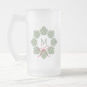 Bier Hops Christmas Monogram Mattglas Bierglas