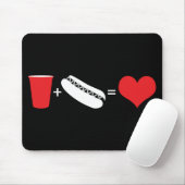 Bier + Hot dogs = Liebe Mousepad (Mit Mouse)