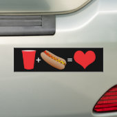 Bier + Hotdogs = Liebe Autoaufkleber (Auf Auto)