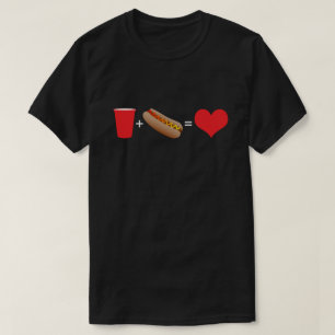 Bier + Hotdogs = Liebe T-Shirt