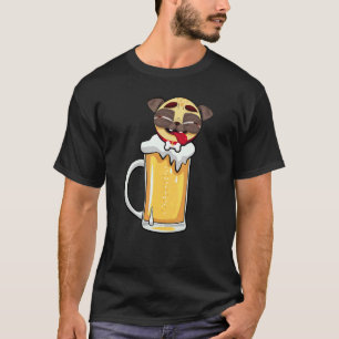 Bier Hundebesitzer Pug Bierkrug Trink Gag T-Shirt