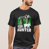 Bier Hunter Funny Bear Deer Beer Pub T Shirt (Vorderseite)