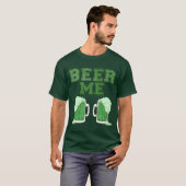 Bier ich 2 grüne Biere T-Shirt (Vorne ganz)