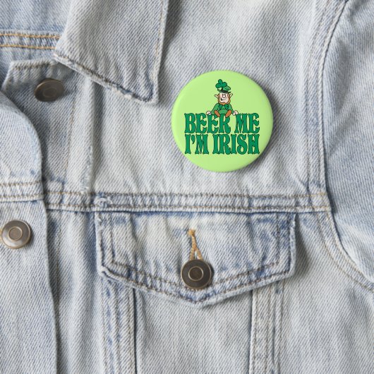 Bier ich bin ich irisch button (Beispiel)