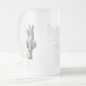 Bier ich Lama durch Mudge Studios Mattglas Bierglas (Vorderseite Links)