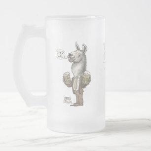 Bier ich Lama durch Mudge Studios Mattglas Bierglas