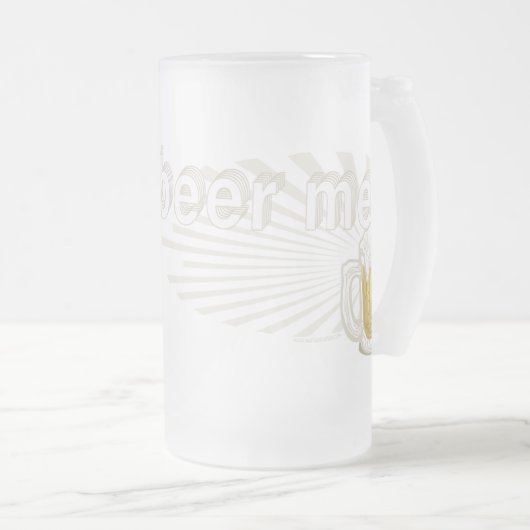 Bier ich Mops durch Mudge Studios Mattglas Bierglas (VorderseiteRechts)