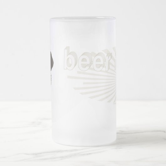 Bier ich Mops durch Mudge Studios Mattglas Bierglas (Mittel)