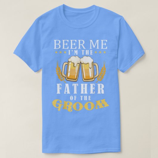 Bier ich Vater der Groom Drinking Team Hochzeit T-Shirt (Design vorne)