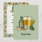 Bier Icons Einladung (Vorne/Hinten)
