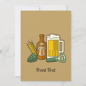 Bier Icons Einladung (Vorderseite)