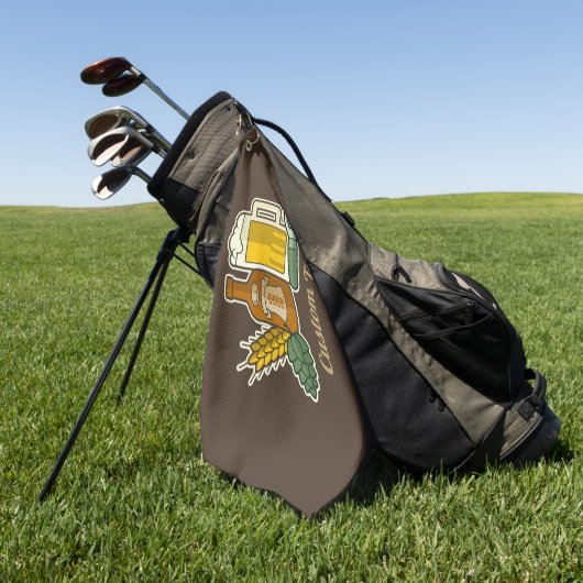 Bier Icons Golf Handtuch (Gras)