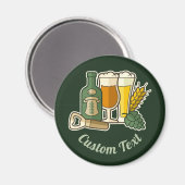 Bier Icons Magnet (Vorderseite/Rückseite)