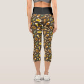 Bier Icons Muster Capri Leggings (Rückseite)