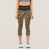 Bier Icons Muster Capri Leggings (Vorderseite)