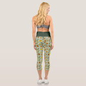 Bier Icons Muster Capri Leggings (Rückseite)