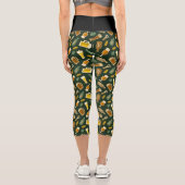 Bier Icons Muster Capri Leggings (Rückseite)