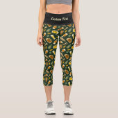 Bier Icons Muster Capri Leggings (Vorderseite)