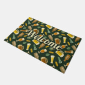Bier Icons Muster Doormat Fußmatte (Schrägansicht)