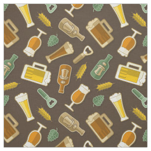 Bier Icons Muster Fabric Stoff