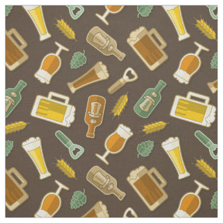 Bier Icons Muster Fabric Stoff