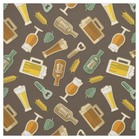 Bier Icons Muster Fabric Stoff (Muster)