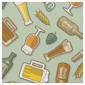 Bier Icons Muster Fabric Stoff (Nahaufnahme)