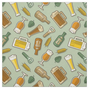 Bier Icons Muster Fabric Stoff