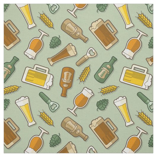 Bier Icons Muster Fabric Stoff (Muster)