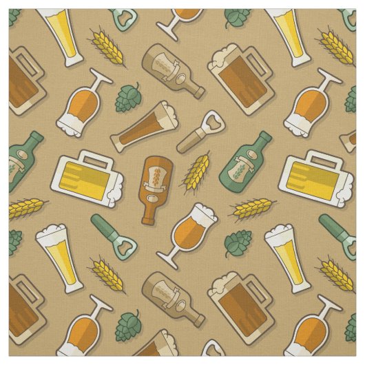 Bier Icons Muster Fabric Stoff (Muster)