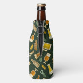 Bier Icons Muster Flasche Cooler Flaschenkühler (Flasche Rückseite)