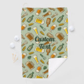 Bier Icons Muster Golf Handtuch (Insitu)