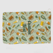 Bier Icons Muster Golf Handtuch (Horizontal)