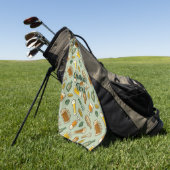 Bier Icons Muster Golf Handtuch (Gras)