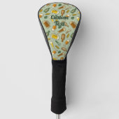 Bier Icons Muster Golf Head Cover Headcover (Vorderseite)