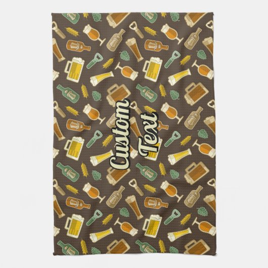 Bier Icons Muster Küchentücher (Vertikal)