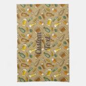 Bier Icons Muster Küchentücher (Vertikal)