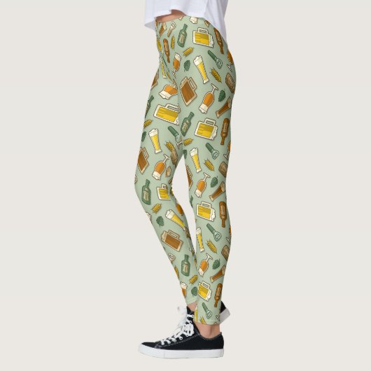 Bier Icons Muster Leggings (Links)