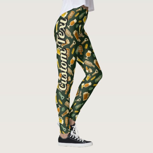 Bier Icons Muster Leggings (Rechts)