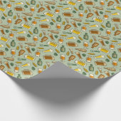 Bier Icons Muster Papier Wrapping Papier Geschenkpapier (Ecke)