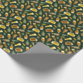 Bier Icons Muster Papier Wrapping Papier Geschenkpapier (Ecke)