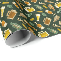 Bier Icons Muster Papier Wrapping Papier